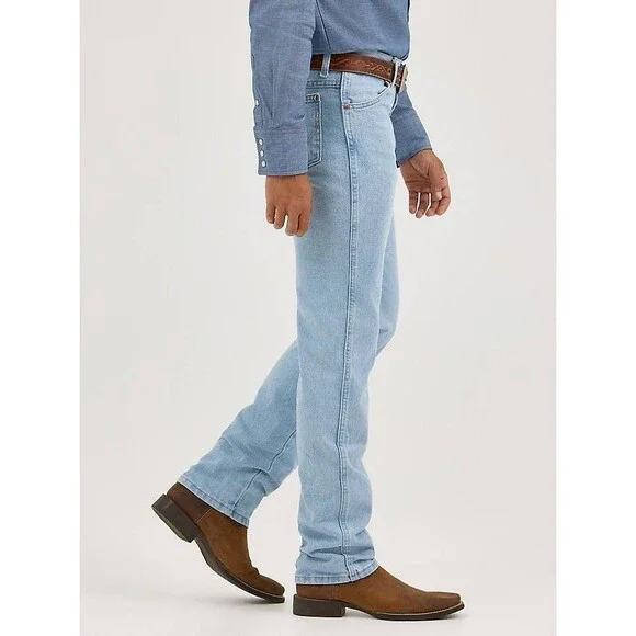 936GBH Wrangler Men's Cowboy Cut Slim fit Jean - Bleach 36X34 NWT - Picture 6 of 16